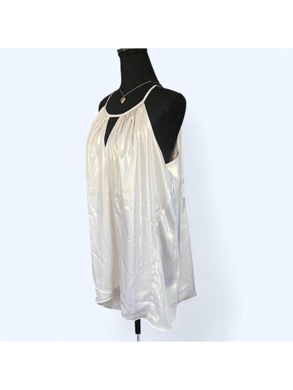 Worthington Woman Satin Coquette Fairycore Babydoll Slip Top Size 1X 🤍 - Picture 5 of 7
